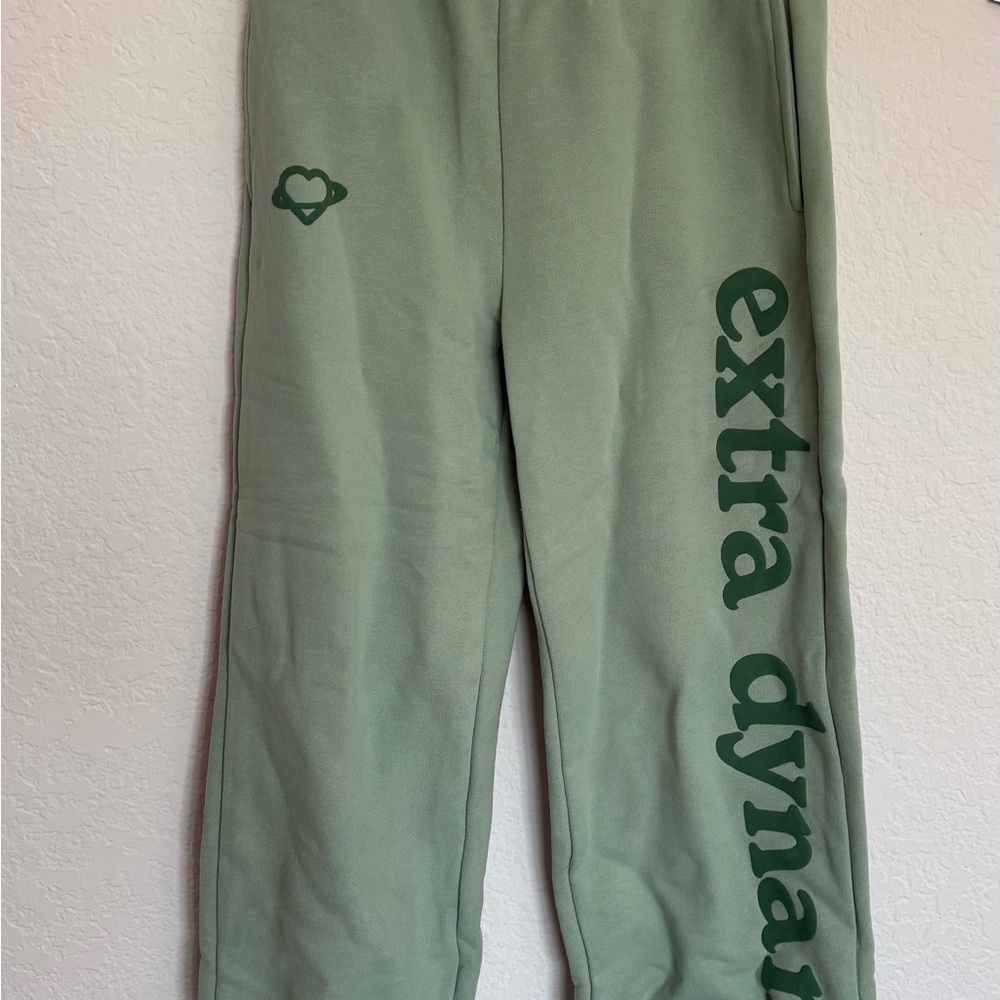 Green Sweatpants with Logo